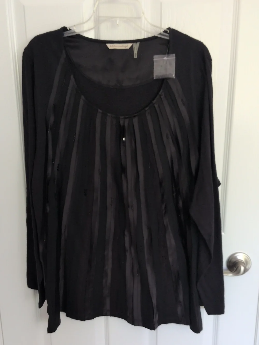 NWOT Soft Surroundings Pacific Waves Black Top - 3X